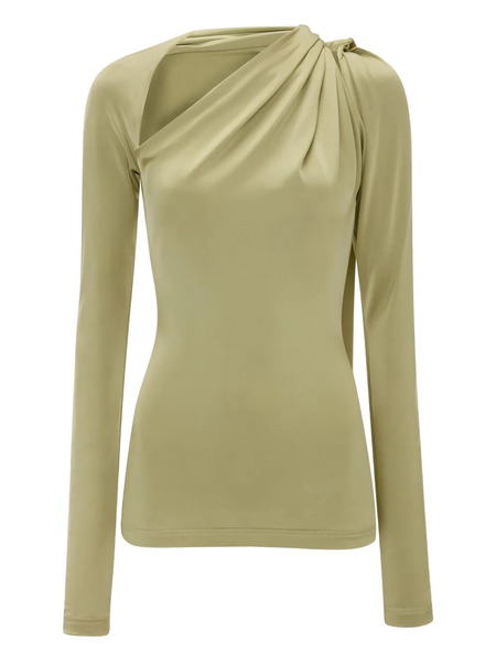  Victoria Beckham Top Con Cuello Drapeado - Verde 
