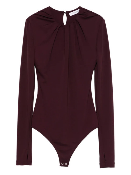  Viktor & Rolf Body Con Cuello Drapeado - Rojo 