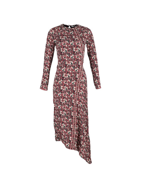  Vilshenko Vestido Asimétrico Estampado - Rojo 