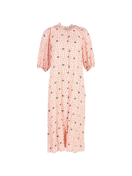  Vilshenko Vestido Midi Con Estampado Floral - Rosa 