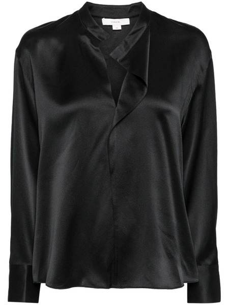  Vince Blusa Drapeada - Negro 