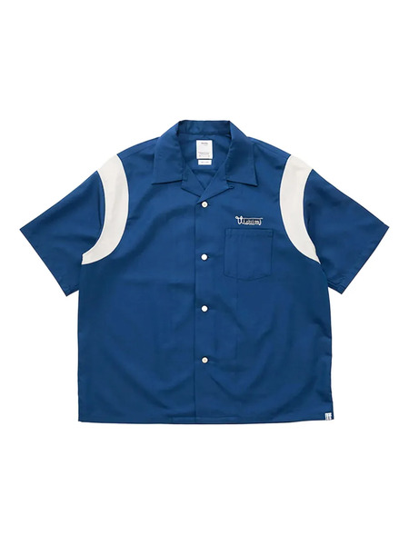  Visvim Camisa Douglas A Rayas Bowling - Azul 