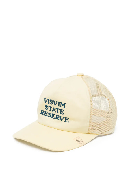  Visvim Gorra Bordada Con Panel De Malla - Amarillo 