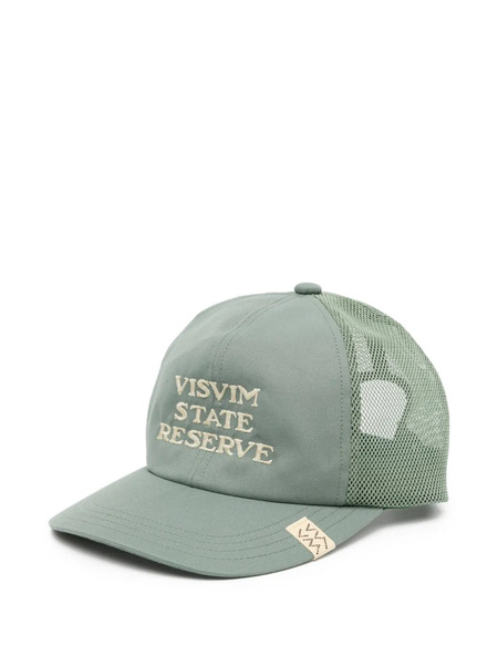  Visvim Gorra Bordada Con Panel De Malla - Verde 