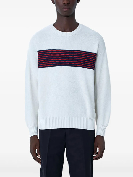 Visvim Jersey A Rayas Con Cuello Redondo - Blanco 