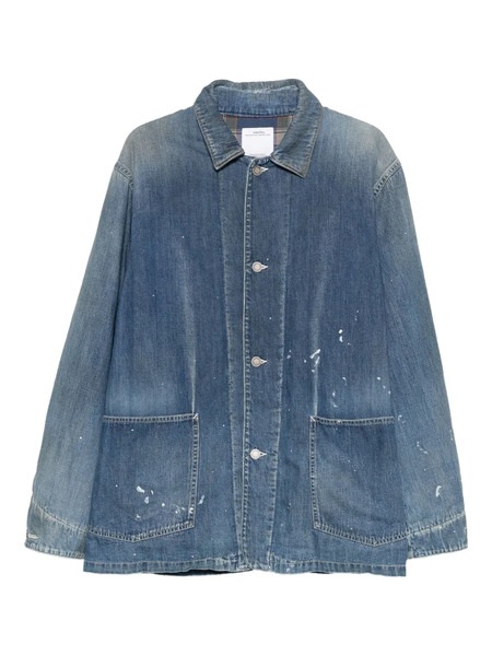  Visvim Sobretodo Vaquero Con Bolsillo De Parche - Azul 