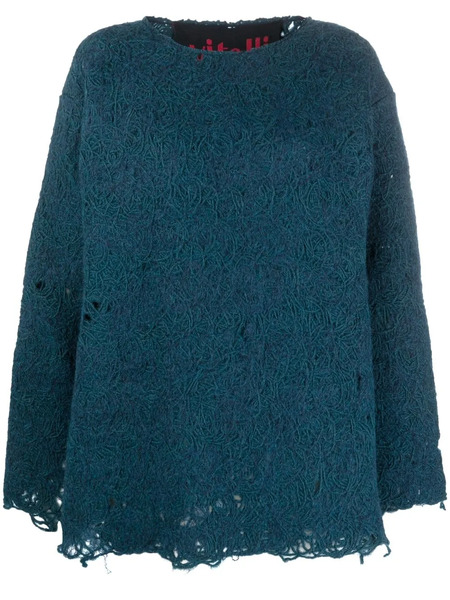  Vitelli Jersey Con Efecto Envejecido - Azul 