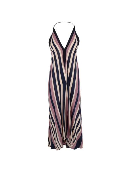  Volantis Vestido Sunset A Rayas - Azul 