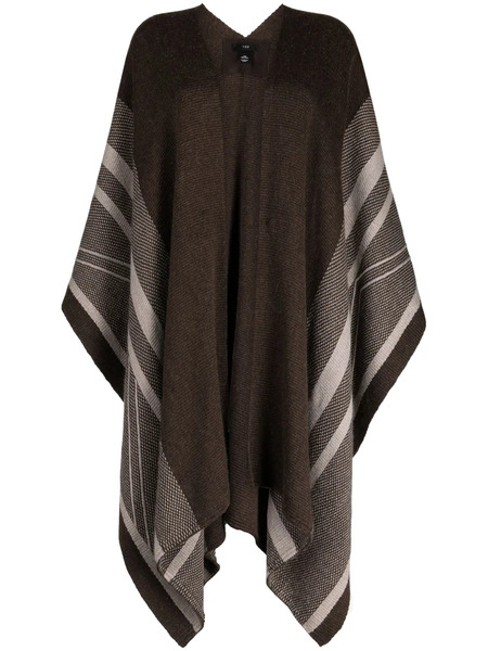  Voz Poncho A Rayas - Marrón 