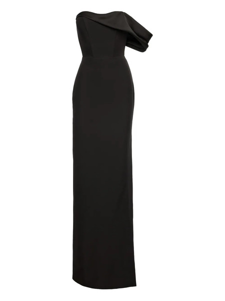  V:pm Atelier Vestido Largo Lya Drapeado - Negro 