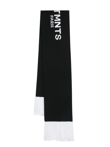  Vtmnts Fular Con Logo En Intarsia - Negro 