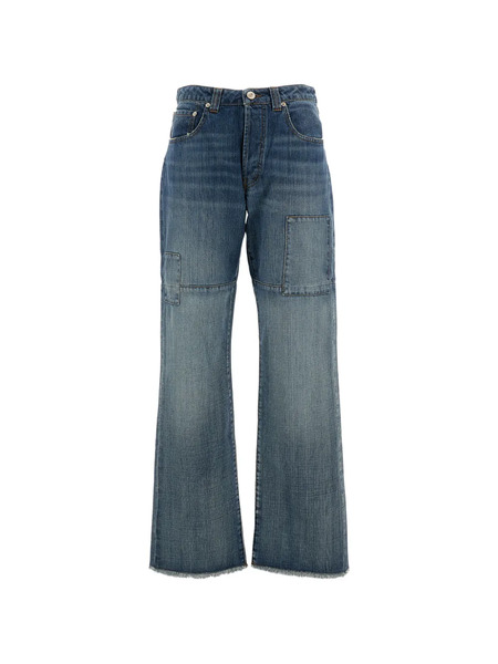  Wales Bonner Panelled Jeans - Azul 