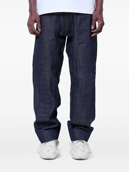  Walter Van Beirendonck Vaqueros Con Logo Estampado - Azul 