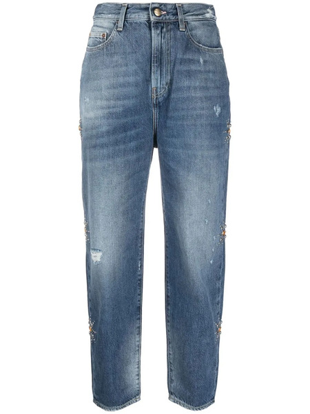  Washington Dee Cee Vaqueros Capri De Talle Alto - Azul 