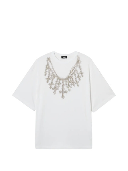  We11done Camiseta Con Apliques - Blanco 