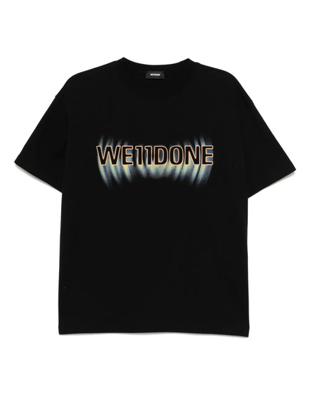  We11done Camiseta Con Logo Estampado - Negro 