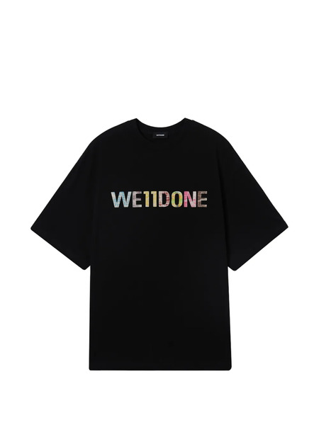  We11done Camiseta Con Logo Estampado - Negro 