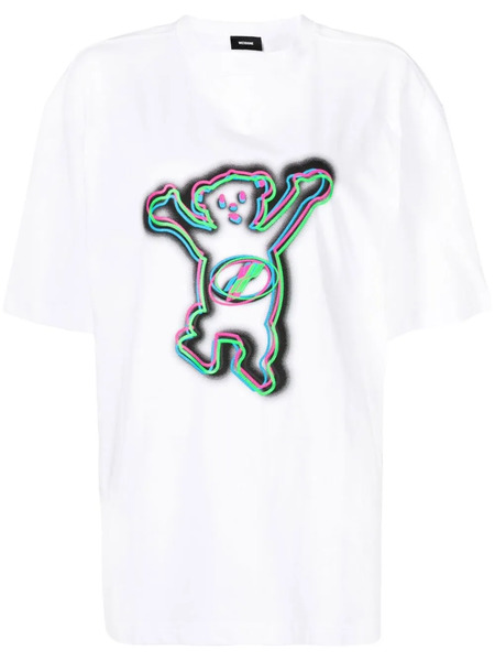  We11done Camiseta Oversize Con Logo - Blanco 