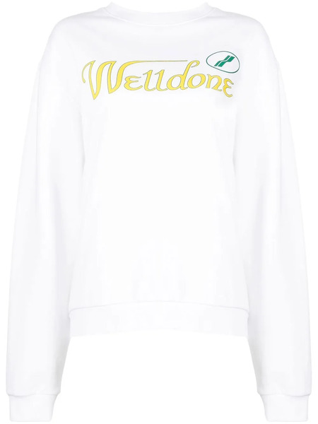  We11done Sudadera Con Capucha Y Logo Estampado - Blanco 