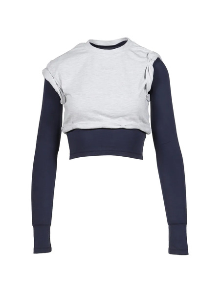  We11done Sudadera Corta - Gris 