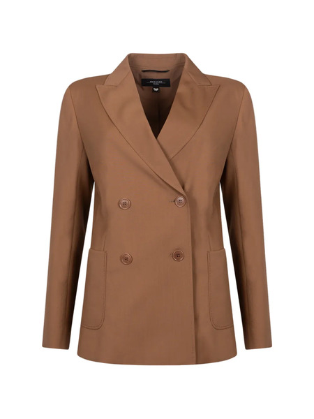  Weekend Max Mara Blazer Con Solapas De Pico - Marrón 