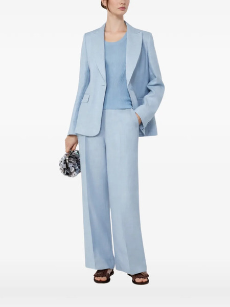  Weekend Max Mara Blazer De Lino De Lino Con Botones - Azul 