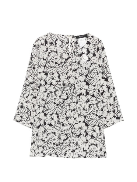  Weekend Max Mara Blusa De Seda Con Estampado Floral - Blanco 