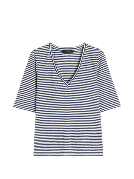  Weekend Max Mara Camiseta A Rayas - Azul 