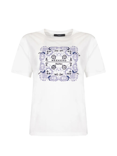  Weekend Max Mara Camiseta Estampada - Blanco 