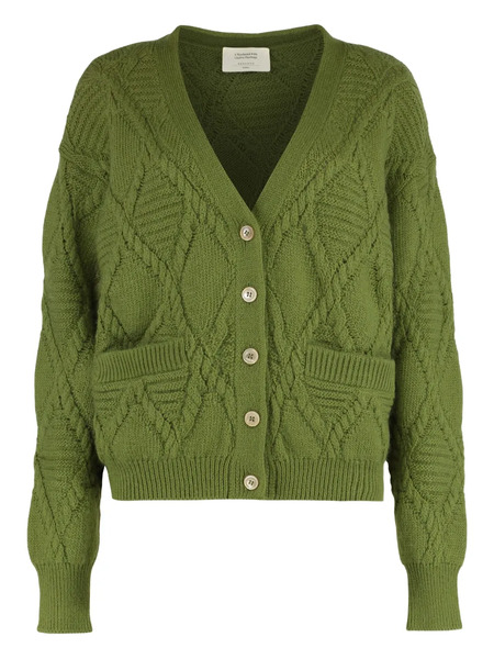  Weekend Max Mara Cárdigan De Punto De Ochos - Verde 