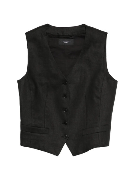  Weekend Max Mara Chaleco Con Botones - Negro 