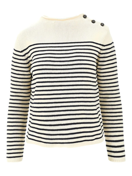  Weekend Max Mara Jersey A Rayas Con Botones - Neutro 