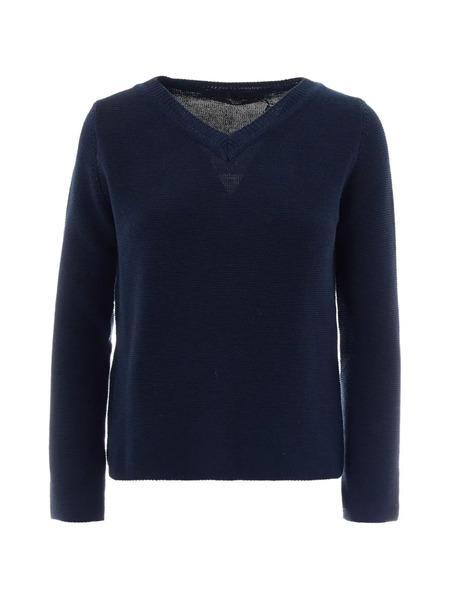  Weekend Max Mara Jersey Ago Con Cuello En V - Azul 