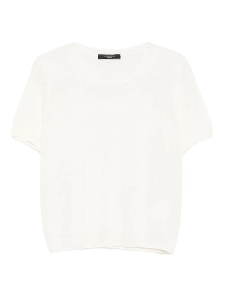  Weekend Max Mara Jersey Con Cuello Redondo - Blanco 
