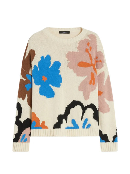  Weekend Max Mara Jersey Con Estampado Floral - Neutro 