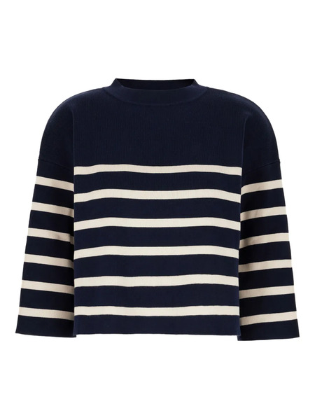  Weekend Max Mara Jersey De Canalé A Rayas - Azul 