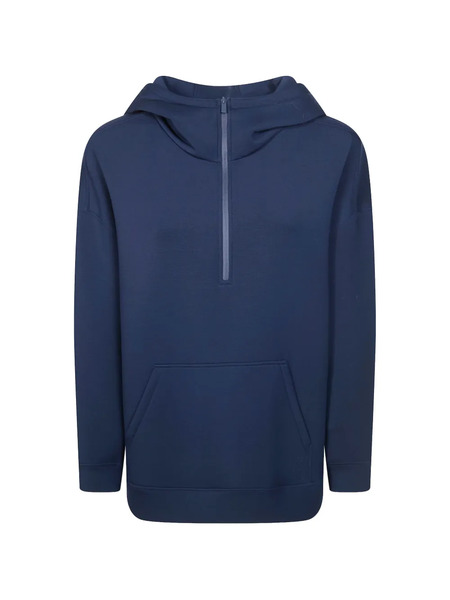  Weekend Max Mara Sudadera Con Capucha Y Media Cremallera - Azul 