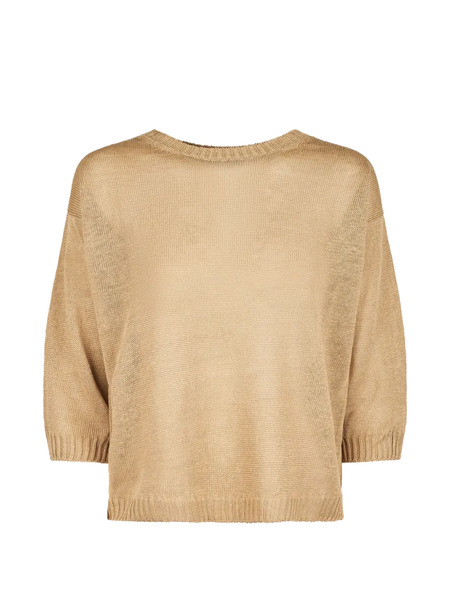  Weekend Max Mara Top Con Cuello Redondo - Neutro 