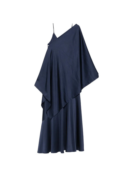  Weekend Max Mara Vestido Calante Asimétrico Drapeado - Azul 