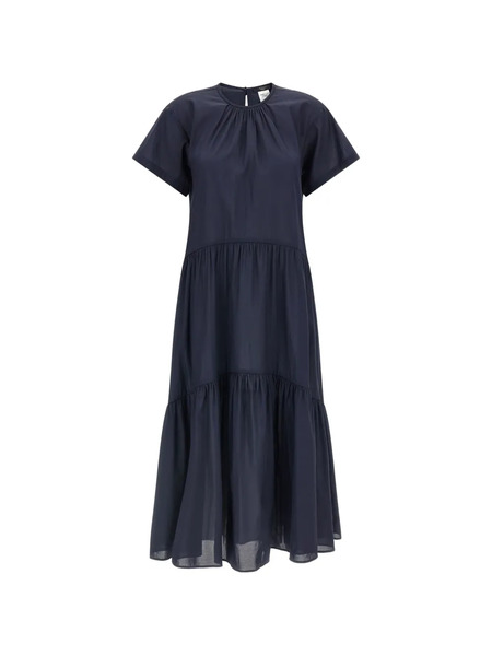  Weekend Max Mara Vestido Midi Alloro A Capas - Azul 