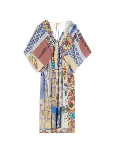  Weekend Max Mara Vestido Midi Chine Con Diseño Patchwork - Neutro 