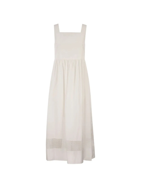  Weekend Max Mara Vestido Midi De Algodón - Blanco 