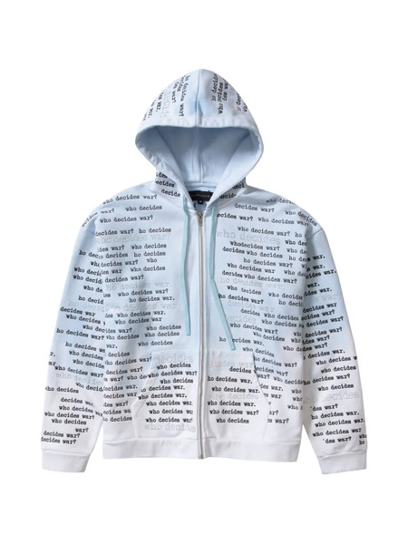  Who Decides War Sudadera Zip Scripture Con Capucha - Azul 