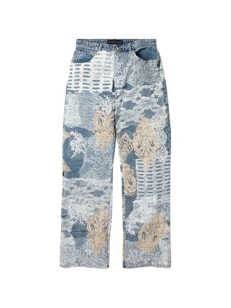  Who Decides War Vaqueros Grid Lace - Azul 