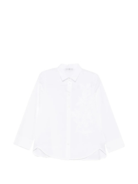  Why Ci Camisa Con Bordado Floral - Blanco 