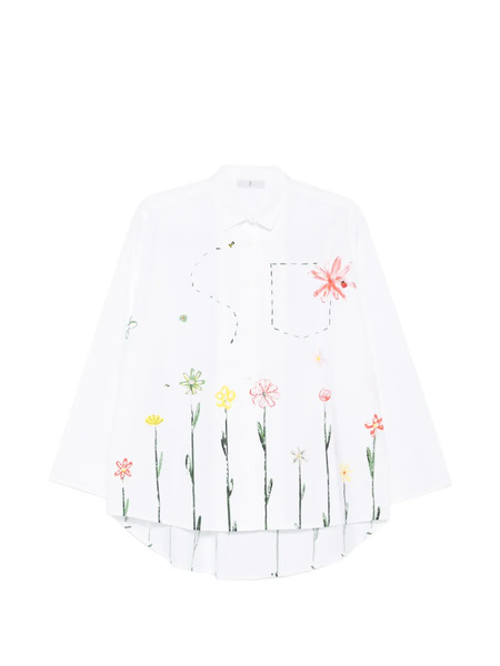  Why Ci Camisa Con Estampado Floral - Blanco 