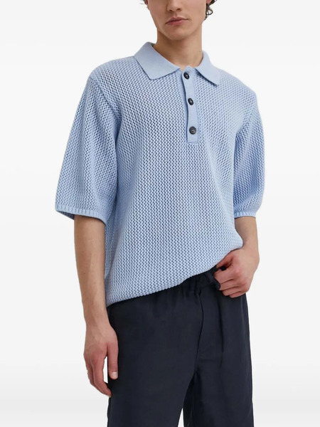  Won Hundred Polo Con Botones - Azul 