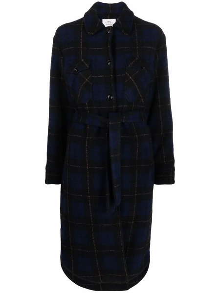  Woolrich Abrigo A Cuadros Tartán - Azul 
