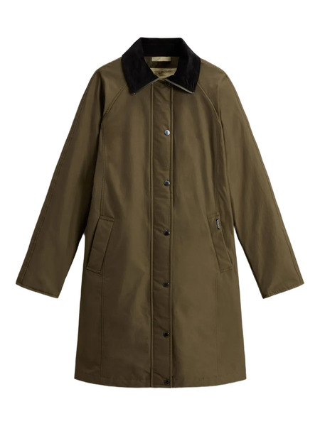  Woolrich Abrigo Con Botones Y Cuello De Pana - Verde 