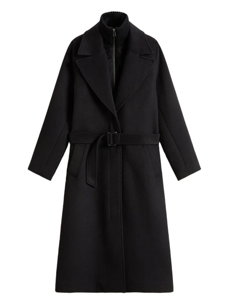  Woolrich Abrigo De Mezcla De Lana - Negro 